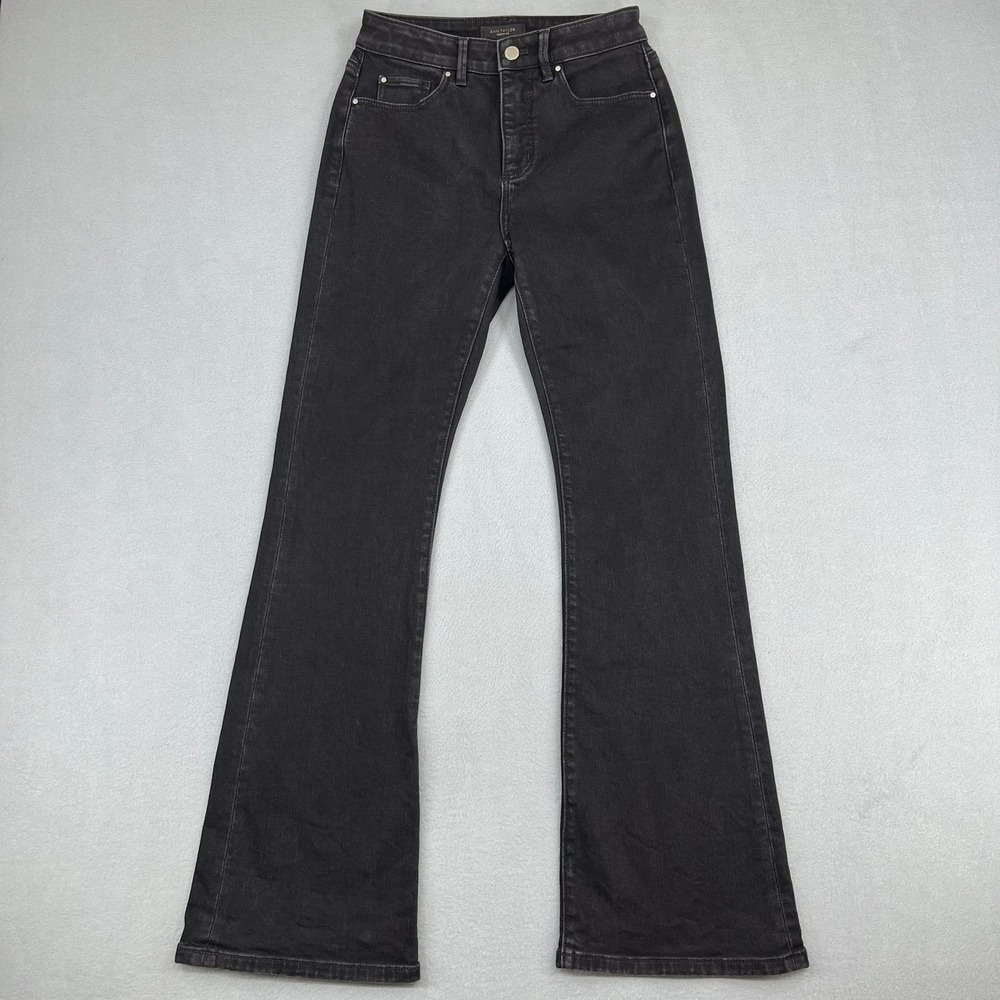 Ann Taylor The Boot Curvy Fit Jeans Black Bootcut Size 0‎ Stretch Denim